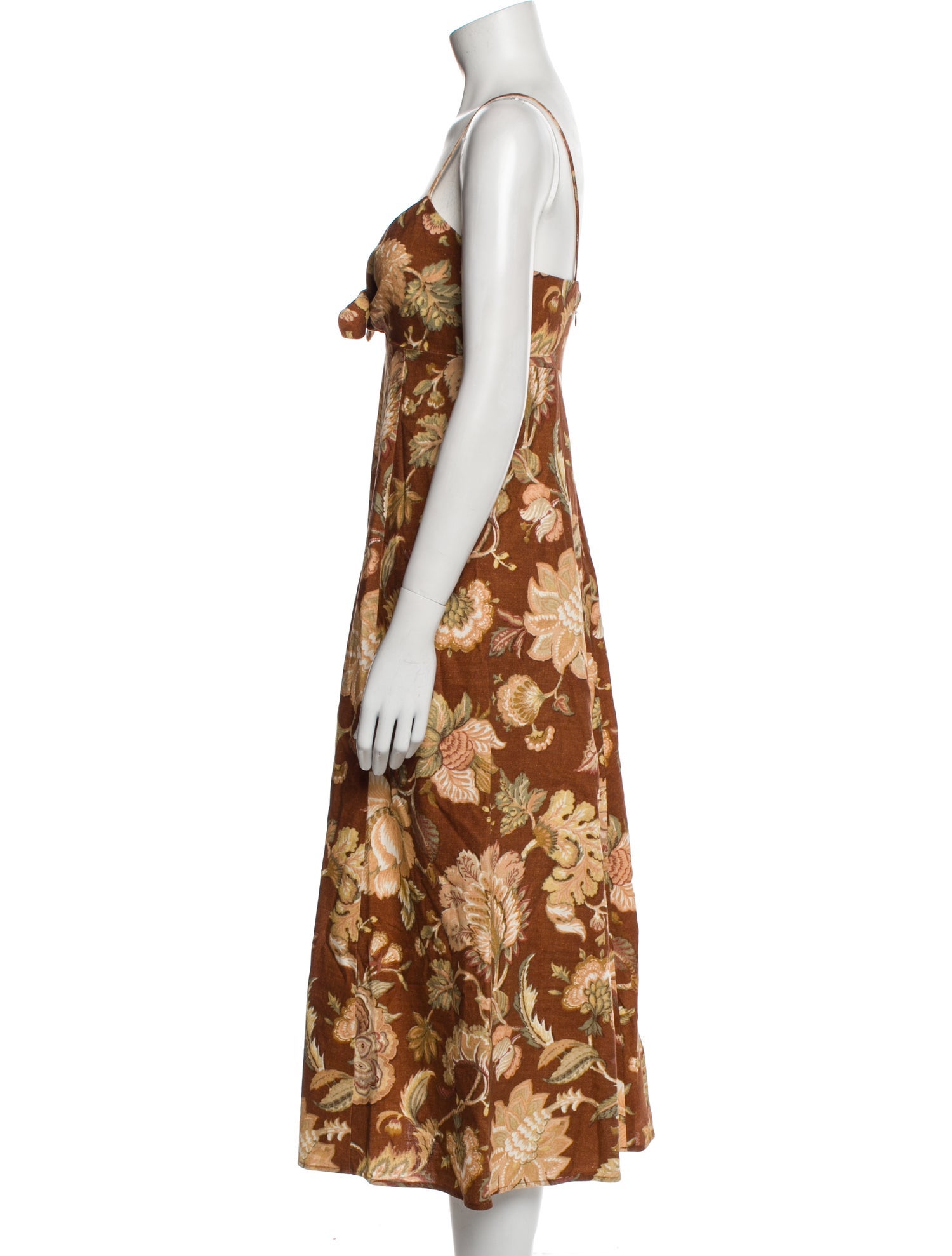 Sézane Linen Midi Length Dress